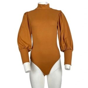 Turtleneck Bodysuit Cognac